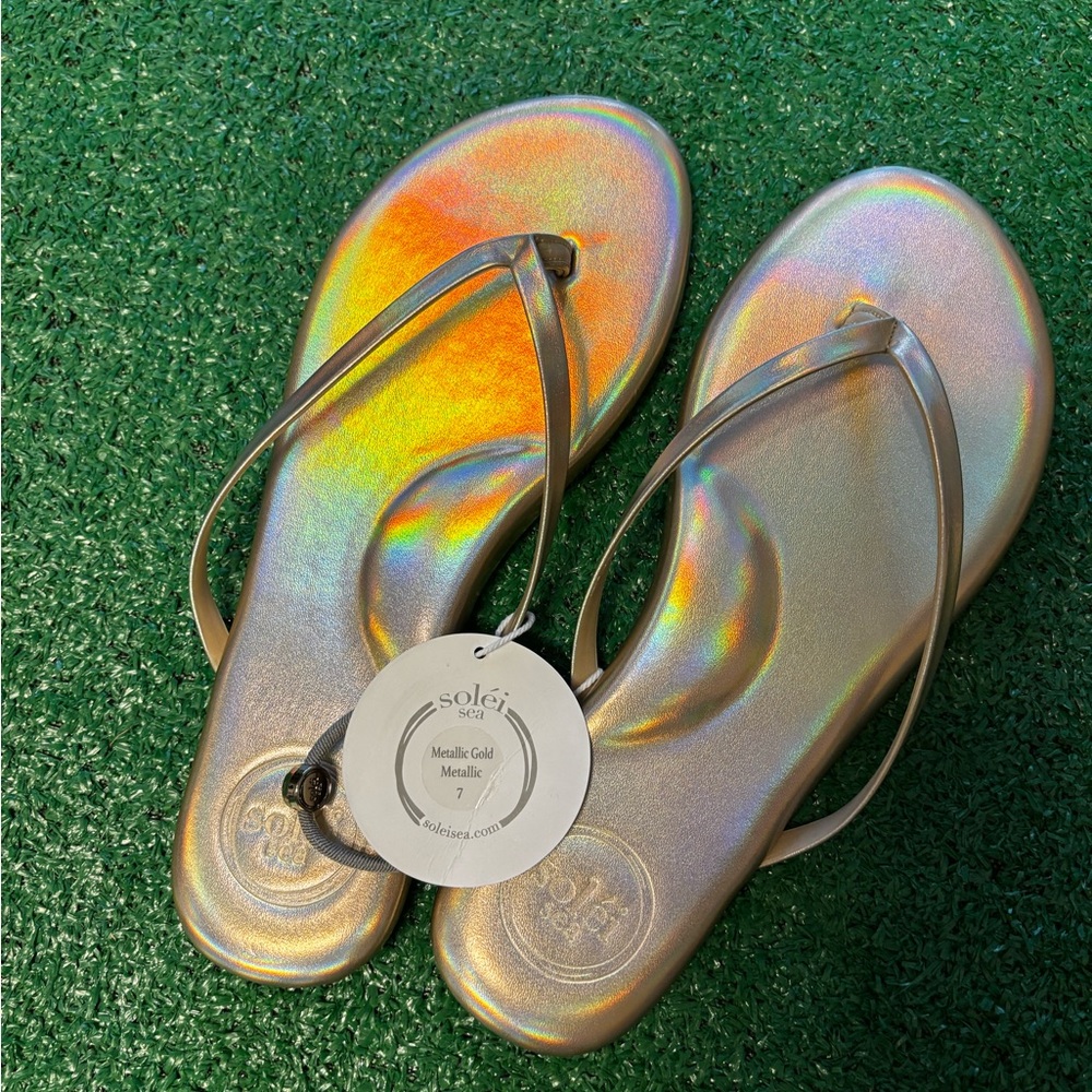 REVOLVE Metallic Gold Sandals